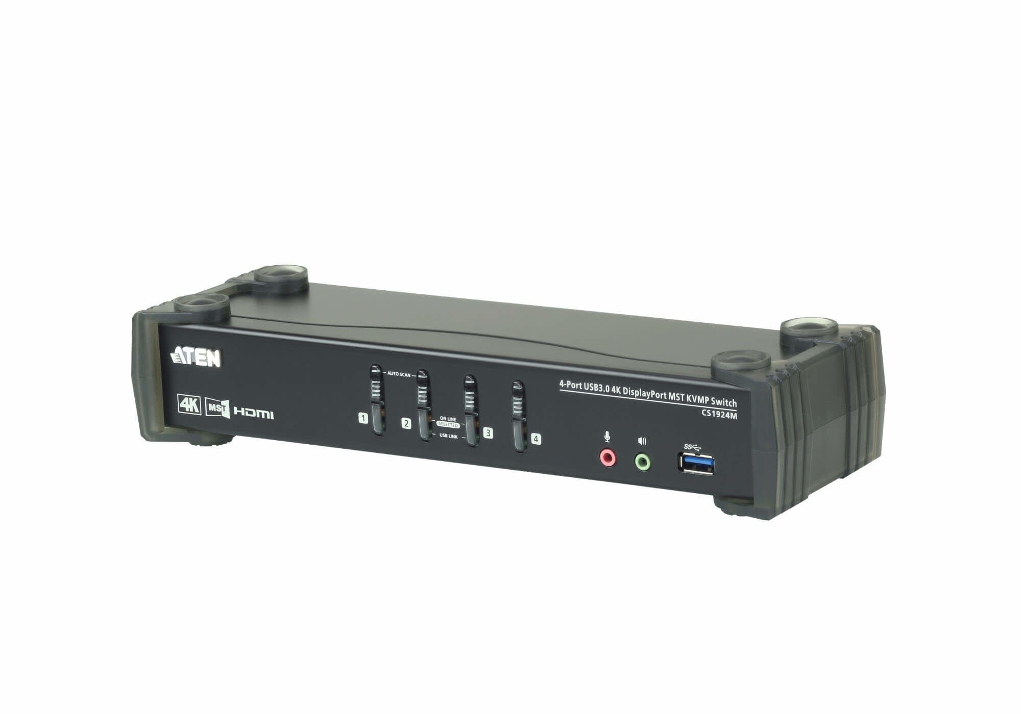 ATEN CS1924M 4-Poorts USB 3.0 4K DisplayPort MST KVM Switch