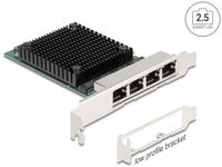 Delock PCI Express x4 Network Card 2.5 Gigabit LAN 4 x RJ45 RTL8125