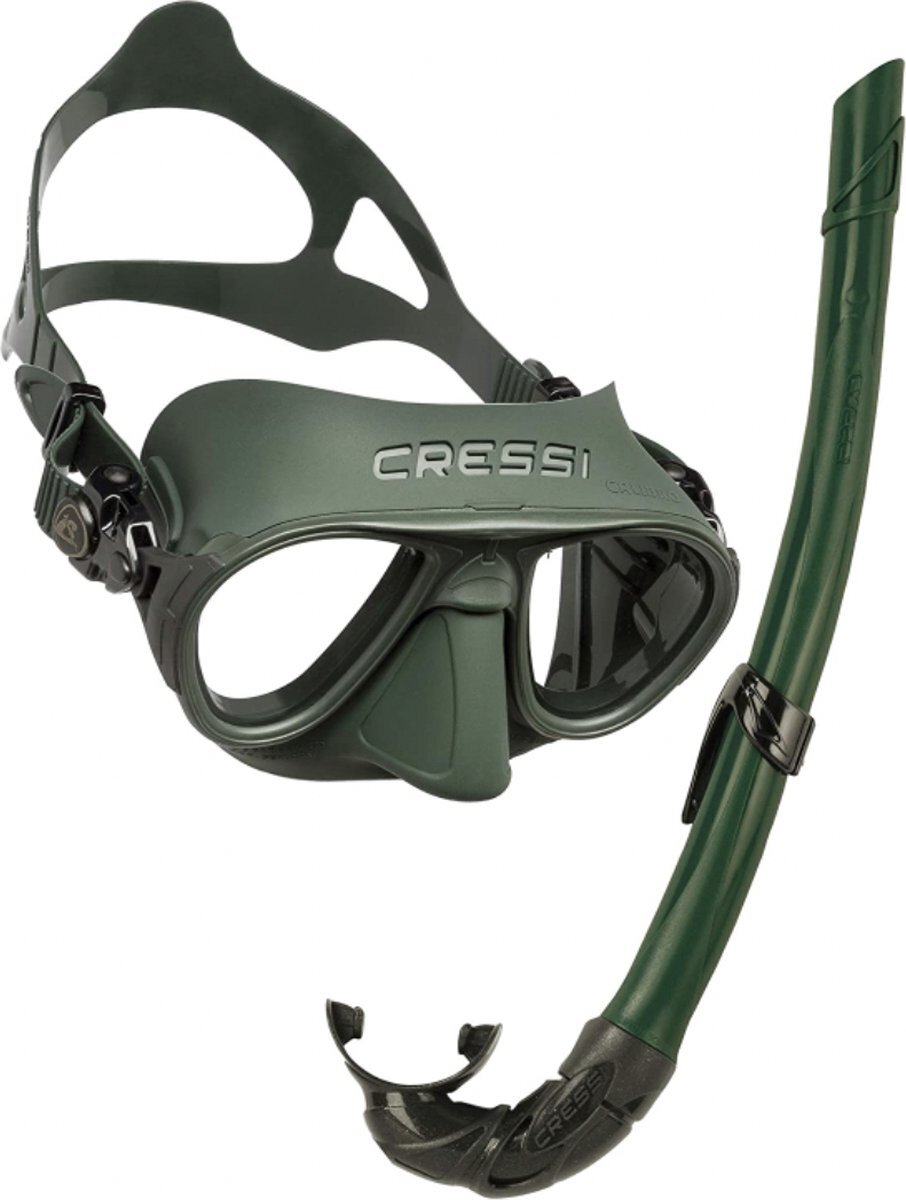 Cressi Calibro Corsica Professional Low Volume Snorkel Freediving Scuba Set