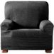 ECOMMERC3 Elastische jacquard-bankhoes, 1-zits, universele pasvorm en ademend, donkergrijs, slijtvast, antislip design met elastische band