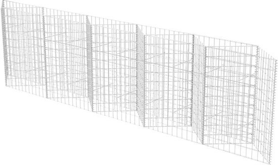 vidaXL Schanskorf/plantenbak/verhoogde moestuin staal 330x30x100 cm