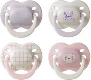 Tommee Tippee Ultimate Fit-fopspeen - 0-6 maanden - 4 stuks - orthodontische symmetrische speen- 100% BPA-vrij silicone - Roze deco