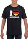 Bellatio Decorations Shoppartners Bv Zwart I love Deutschland supporter shirt kinderen - Duitsland shirt jongens en meisjes 158/164