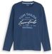 Tom Tailor T-shirt met lange mouwen en logo-print - Maat XXL - Dark Duck Blue