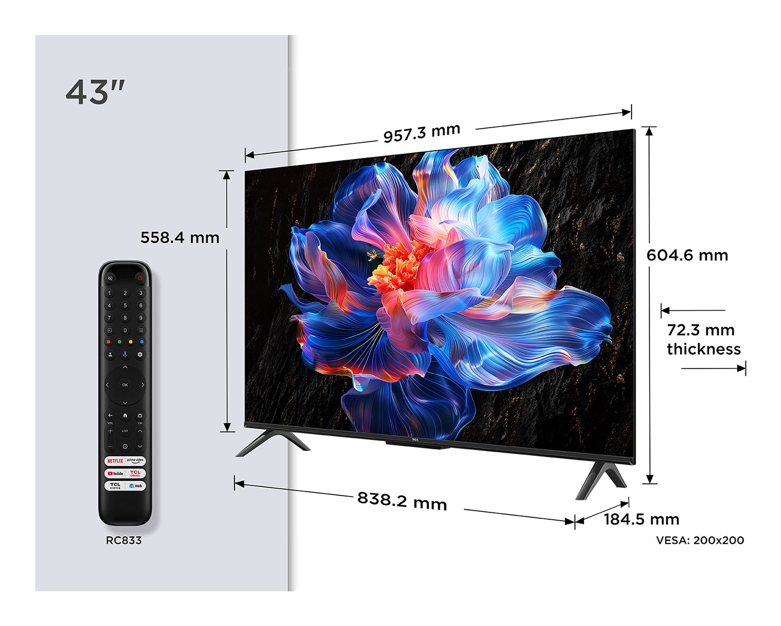 TCL P6K / LED screen / 43" / 2025