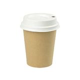 GREENBOX Kartonnen deksel met drinkopening, Coffee-to-go deksel, diameter 90 mm, wit, voor koffie-to-go papieren bekers, biologisch afbreekbaar en composteerbaar, koffiebeker met drinkgat, 50 stuks