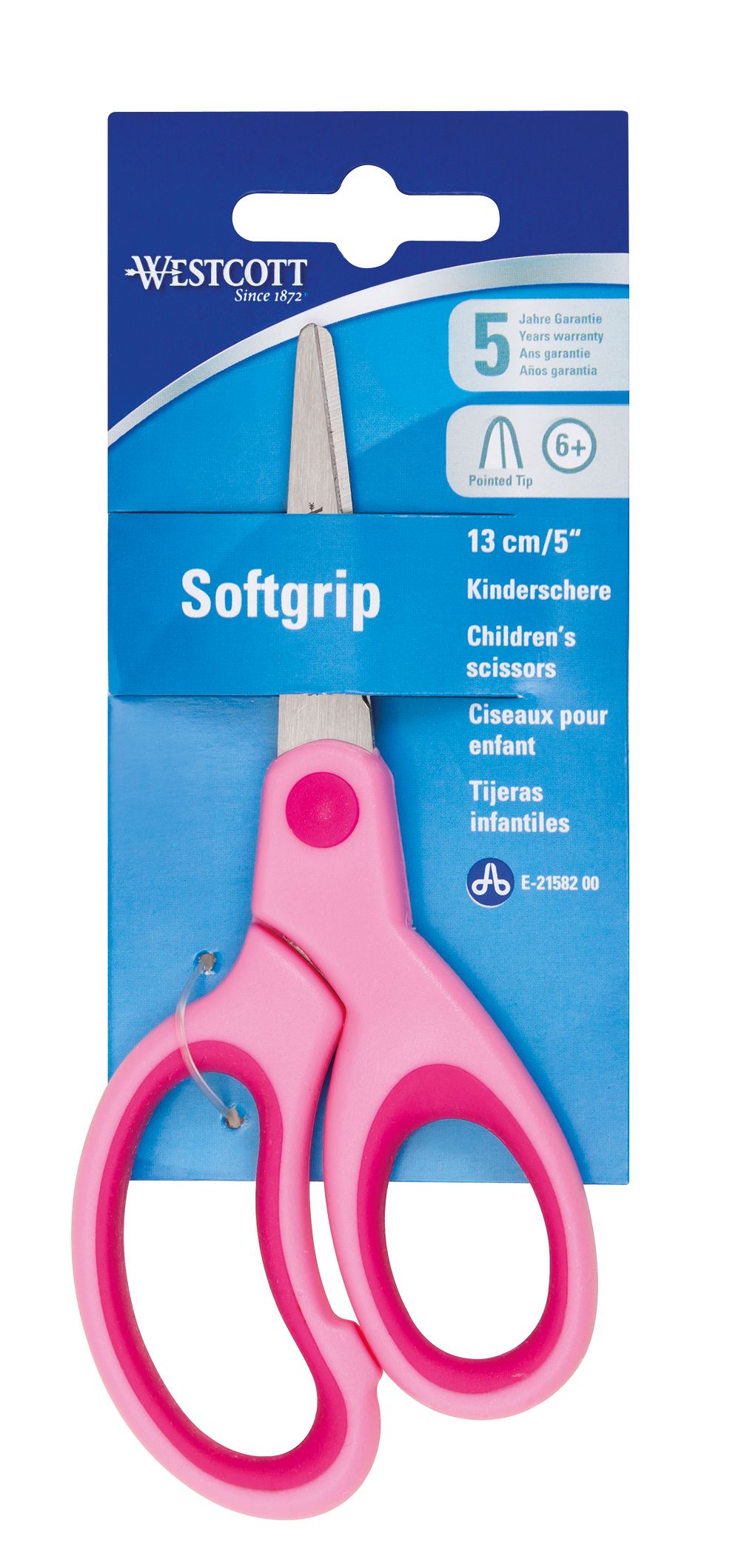 Westcott Schaar Kids Softgrip 13 cm roze