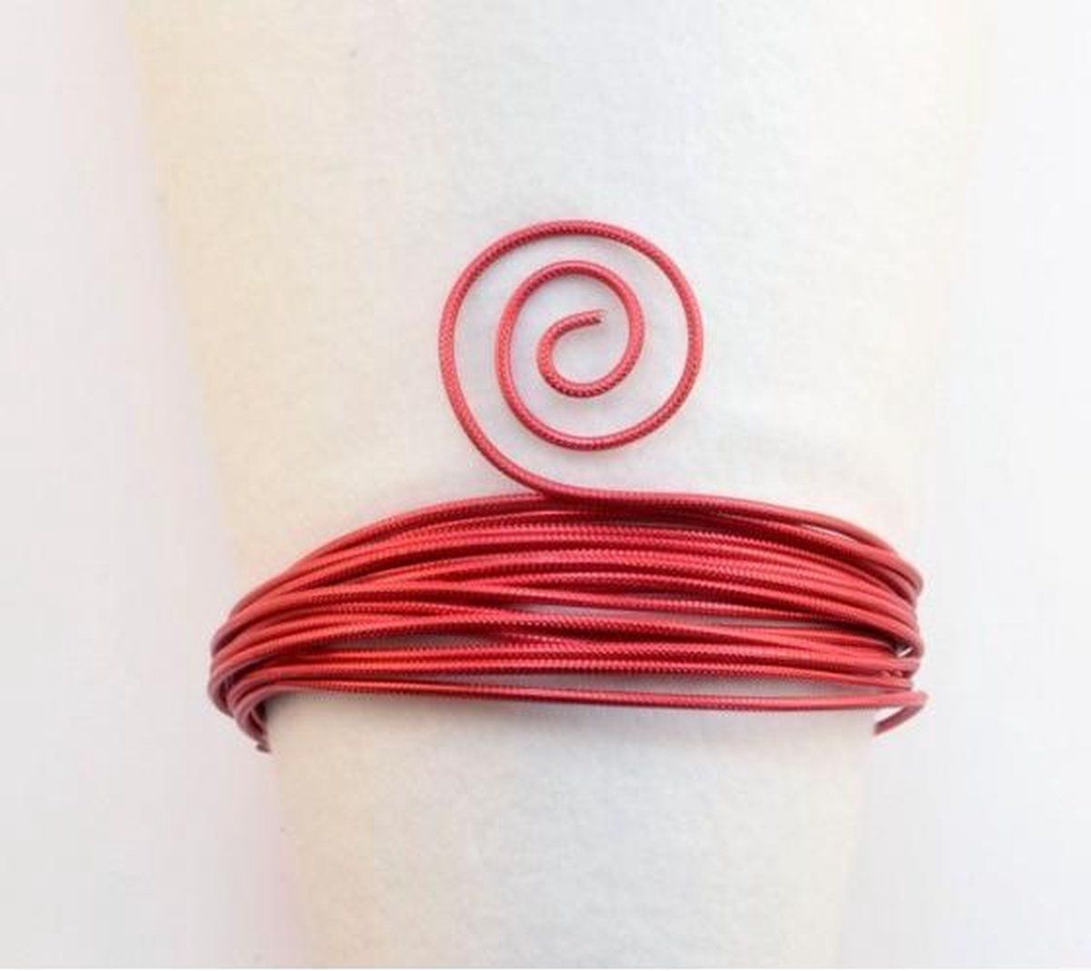 Vaessen Creative aluminium draad reliëf rond 2 mm 5 m rood