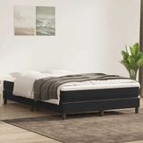 Maison Exclusive - Boxspring avec matelas, noir, 140x220 cm, velours