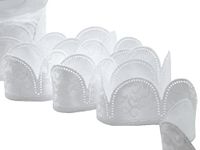 Furlanis - Elegant kant lint voor snoep, Italiaanse stof - optisch wit, 15 mm x 10 m