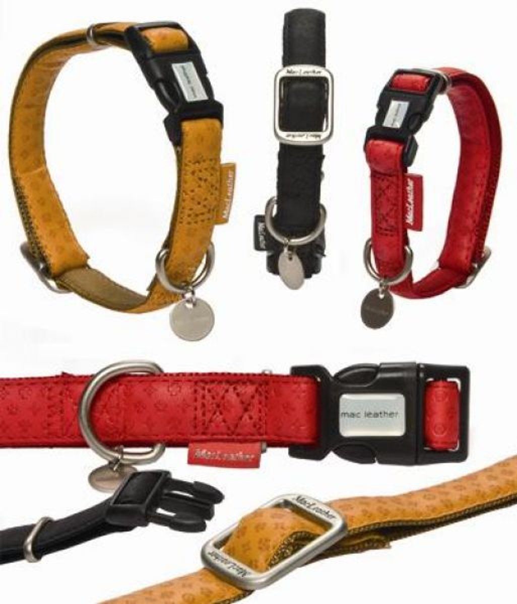Beeztees Hondenhalsband Mac Leather Rood 35-50 cm