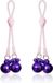 Fetish LATETOBED BDSM LINE Nipple Clamps Skulls And Ring Bells Silicone And Metal Pink/purple