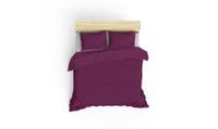 Nuit Des Rêves Premium Ranforce Single Quilt Coverset, 100% katoen, paars, 135 x 200 cm, inclusief kussensloop van 80 x 80 cm, machinewasbaar, elegant design