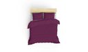 Nuit Des Rêves Premium Ranforce Single Quilt Coverset, 100% katoen, paars, 135 x 200 cm, inclusief kussensloop van 80 x 80 cm, machinewasbaar, elegant design