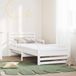 Maison Exclusive - Cadre de lit avec matelas extensible, blanc, 80 x 200 cm