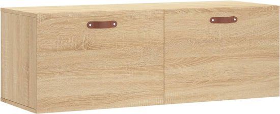 vidaXL Wandkast 100x36,5x35 cm bewerkt hout sonoma eikenkleurig