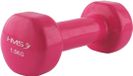 HMS Gietijzeren Dumbbell met Vinyl Coating - 1,5 kg - Roze