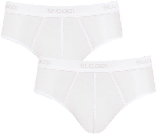 Sloggi 2-pak heren 24/7 midi slips - L - Wit
