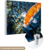 MuchoWow® Glass Painting 120x90 cm - Acrylic Glass Painting - Koi Carp - Photo on Glass - Paintings