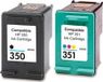 HP jeu de cartouches d'encre, compatible avec HP 350 + HP 351 XL - HP CB336EE + HP CB338EE