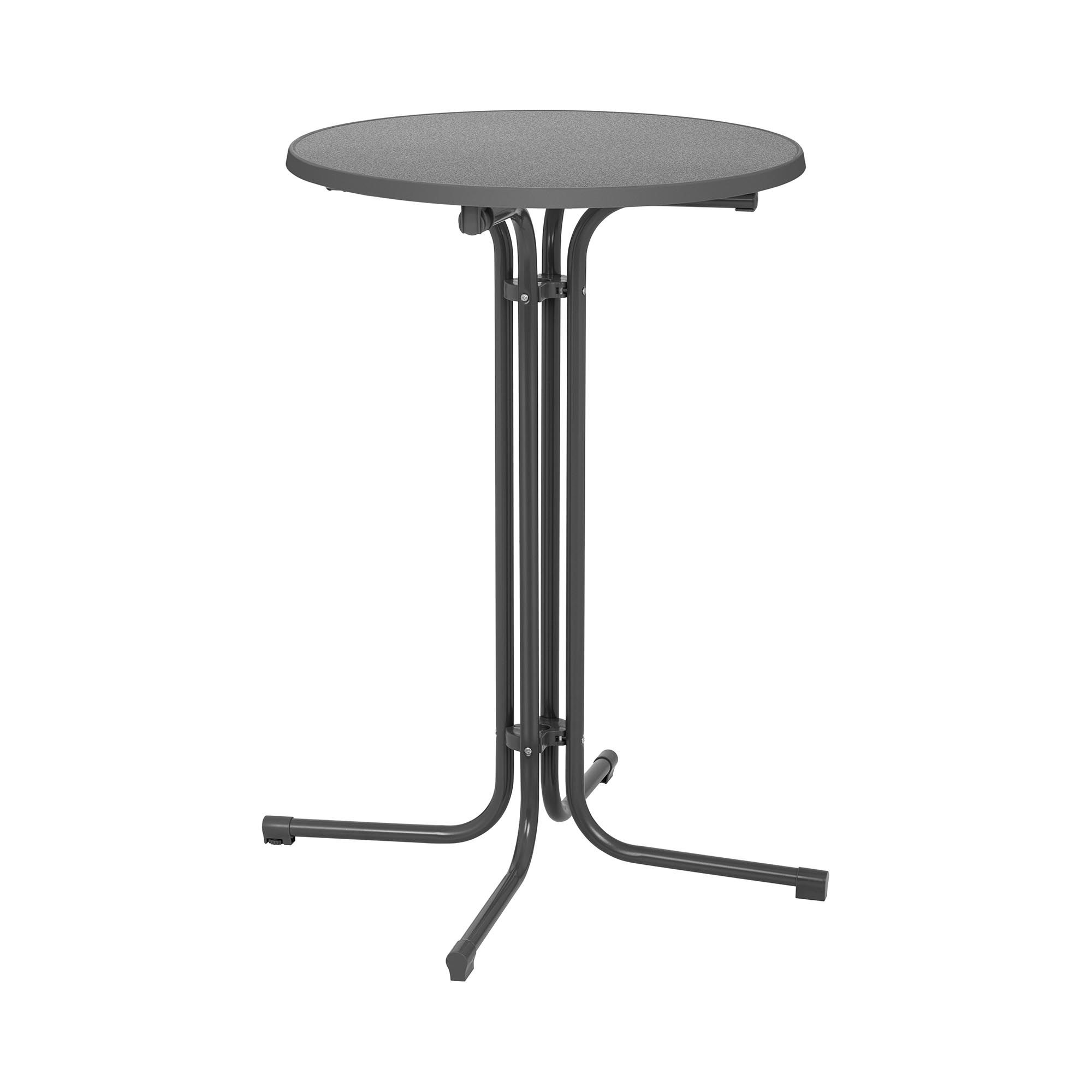 Royal Catering Hoge bartafel - Ø 70 cm - vouwbaar - grijs