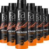 Fa Men Dark Passion Deodorant Spray - 6 x 150 ml