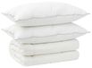 Duvet et ensemble d'oreillers 3 pièces 240 x 260 cm 4 saisons 300 g/m² Laine