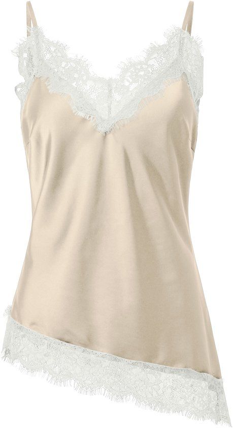 PIECES - PCJESSA SINGLET W/LACE WVN BC - Meisjes - Blouses - M - Silver Lining