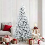 Prolenta Maison Exclusive - Kunstkerstboom met scharnier, besneeuwd, wit, 180 cm
