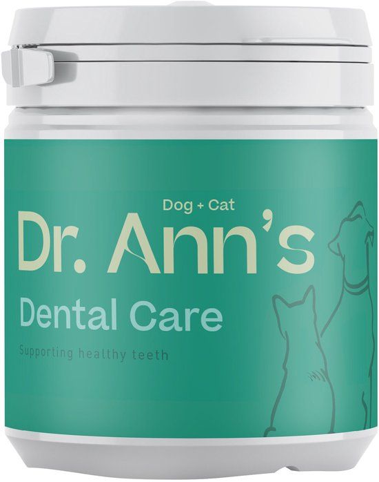 Dr. Ann's Dental Care - Supplement voor Hond en Kat - 40 g - Ondersteunt het Gebit - Helpt tegen Tandplak
