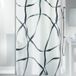 Spirella Douchegordijn Polyester Lint Parel Zwart Pareleffect Textiel 120 x 200 cm Wit/Zwart