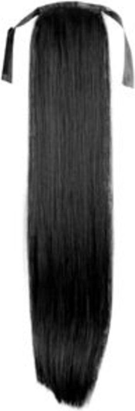Fashiongirl Paardenstaart Fiber extensions recht - Zwart #1