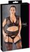 Kanten Cottelli Collection Lingerie Set - Jarretel - Kant - Strass - Zwart - 2XL