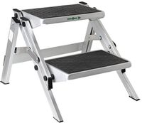 Brunner Ruckstep ALU Opvouwbaar Dubbel Opstapje - Aluminium - Lichtgewicht 4 kg - Antislip Treden - Voor Caravan & Camper