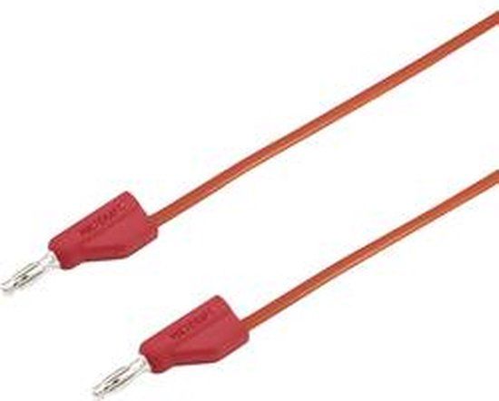 Voltcraft MSB-300 Meetsnoer Banaanstekker 4 mm Silicone 5.00 m Rood 1 stuk(s)