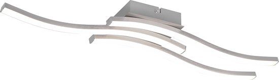 BES LED Trion Ritonu LED Plafondlamp - 15W - 4000K - Dimbaar - Rechthoek - Mat Nikkel - Aluminium