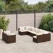 Maison Exclusive - Salon de jardin 9 pièces avec coussins, polyrotin marron