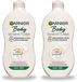 Garnier 2 x Lait corporel Sensitive pour peaux sensibles, 7 jours d'hydratation, à l'avoine et aux probiotiques, 400 ml - Lot économique - 2 pièces