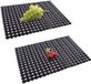 Sans marque Tapis d'évier en PVC - Rectangulaire - Noir - 30 x 40 cm - 2 Pièces