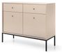 3E 3xE living.com 3xE living Commode 2 tiroirs, 2 portes 104 cm, beige, poignée noire