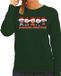Bellatio Decorations Foute Kersttrui / sweater voor dames - miauwie kerstfeest - groen - Kerst poesjes - katten L