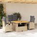 Maison Exclusive - Ensemble de jardin d'extérieur, 4 pièces, avec coussins, beige, en polyrotin