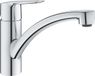 GROHE QUICKFIX keukenkraan, mengkraan voor spoelbak, chroom, 31138002, lage uitloop, zwenkbereik 140°