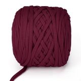 VynyQoo Gordelband voor handtassen, haaknaalden, 105 m, polyester garen voor beginners, T-shirt, haaknaalden, mand, doe-het-zelf woondecoratie (bordeauxrood)
