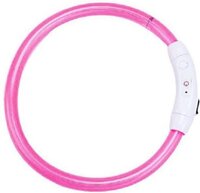 Roze LED Halsband Hond - Medium - 50cm - USB Oplaadbaar - Verstelbaar