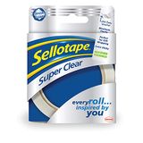 Sellotape Super Clear Tape Roll Extra-sticky 18mmx25m Ref 1443351 [Pack van 8]