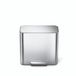 Simplehuman mini pedaalemmer - 15 l - met twee compartimenten - met zakkenrand - geborsteld rvs