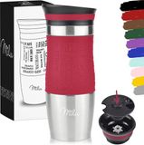 Milu Thermosbeker Koffie To Go - 370 ml - Rood