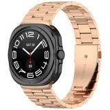 By Qubix Qubix - Compatible Samsung bandje - Stalen schakelband - Rosé goud - Geschikt voor Samsung Galaxy Watch Ultra / Ultra 2 - 47mm