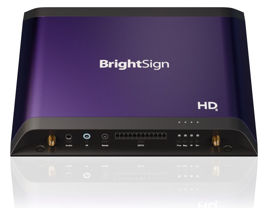 BrightSign HD1025 Digital Media Player - 4K Ultra HD - Black/Purple